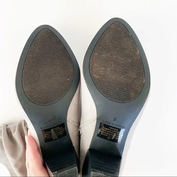 Kaari Blue Kensie Grey Vegan Suede Slouchy High Heel Ankle Boot Size 6‎ Women’s - Picture 6 of 11